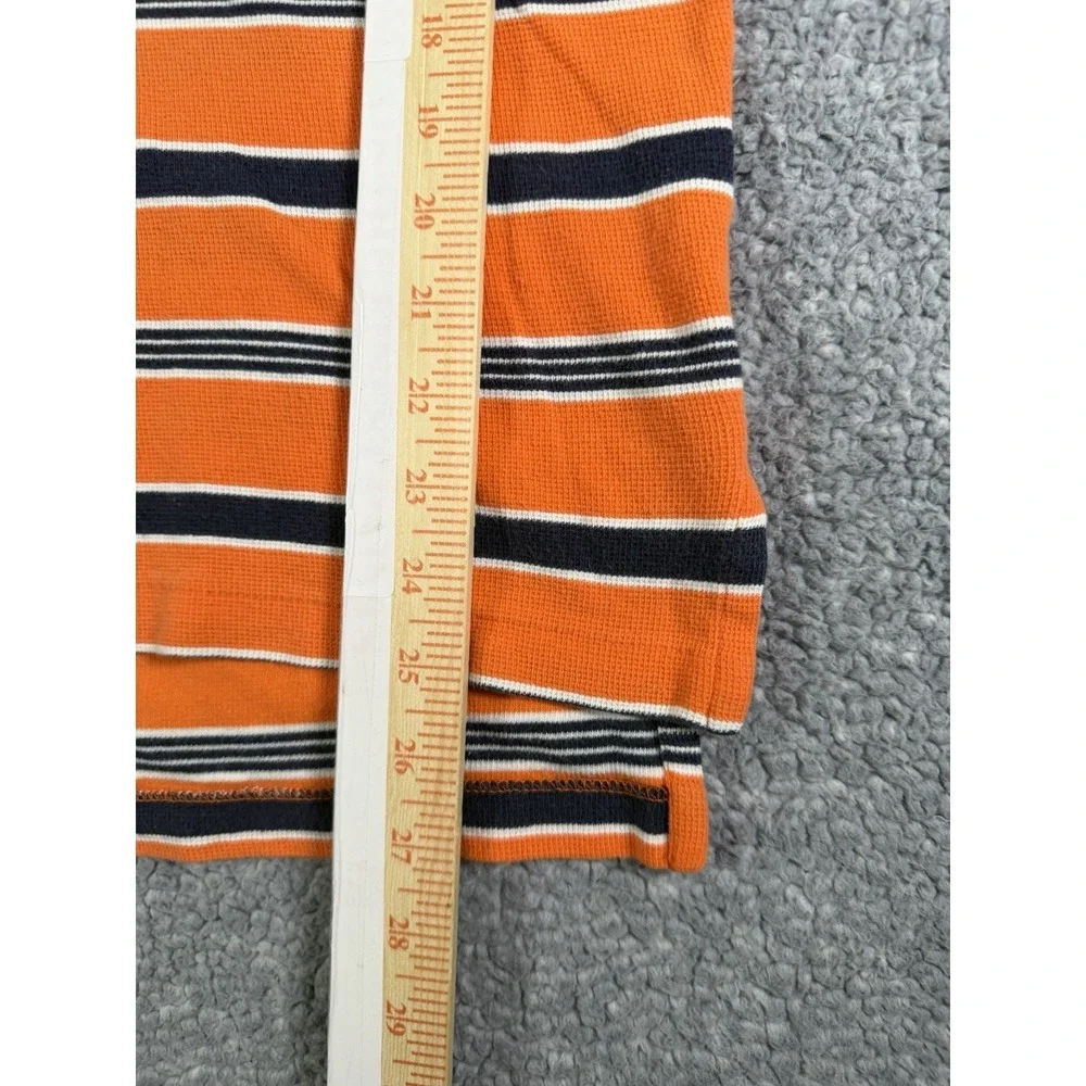 Polo Ralph Lauren Shirt Mens Large Orange Striped Short Sleeve Polo Prep Y2K VTG
